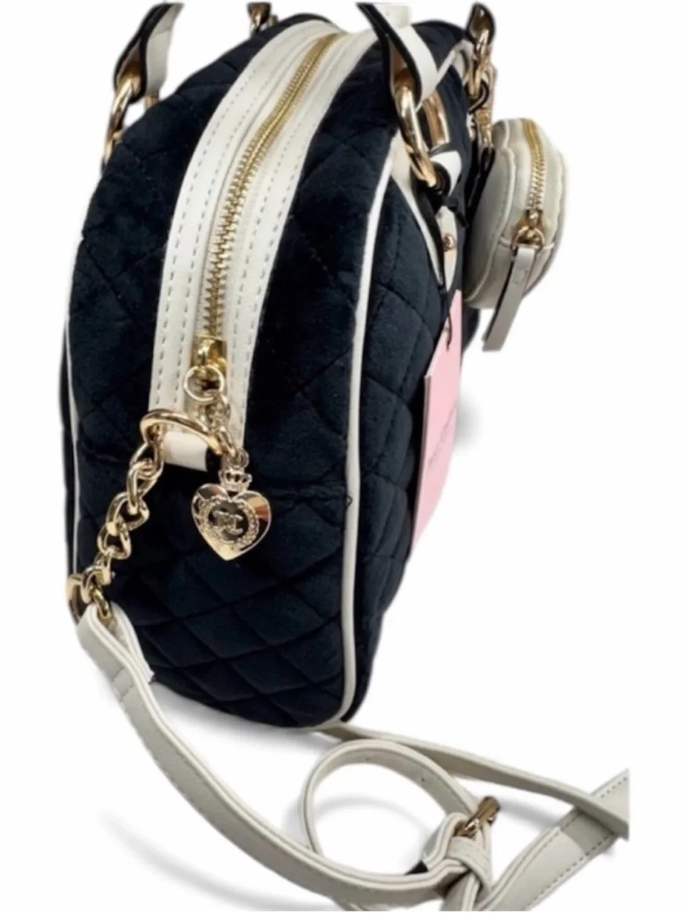 Juicy Couture Royal Moment Satchel Bag-Licorice/Crystal NWT